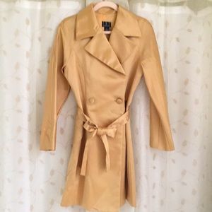 INC double breasted satin trench coat